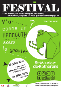 Affiche festival 2015 Y a comme un Mammouth sous le gravier